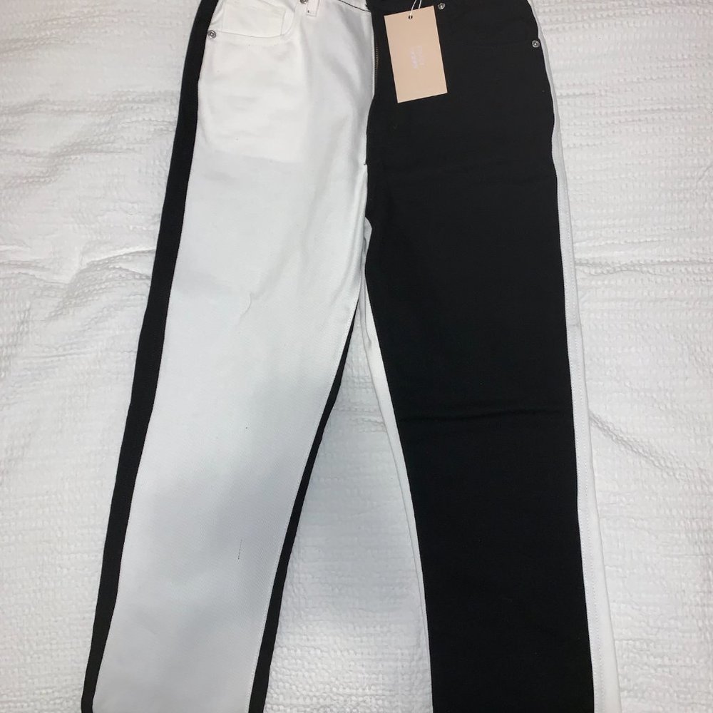 Revice black and white brand new jeans
